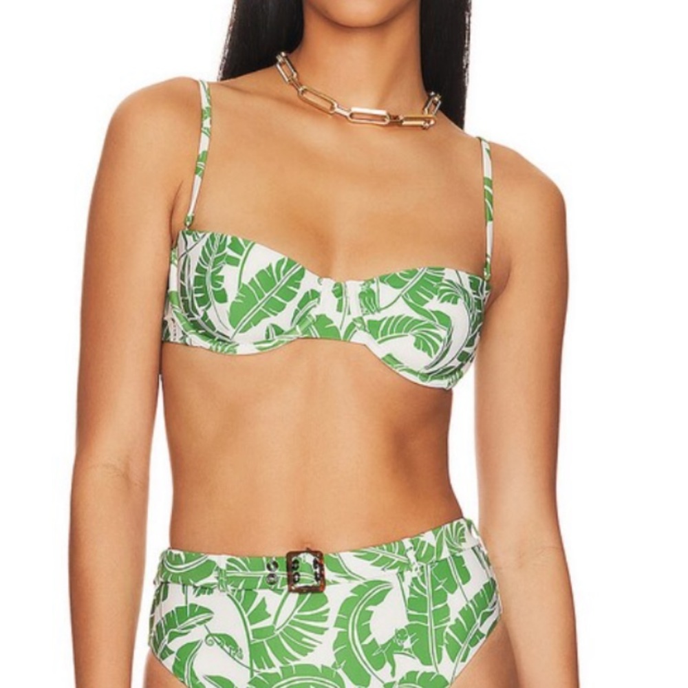 WeWoreWhat Balconette Bikini Top in Animal Tree